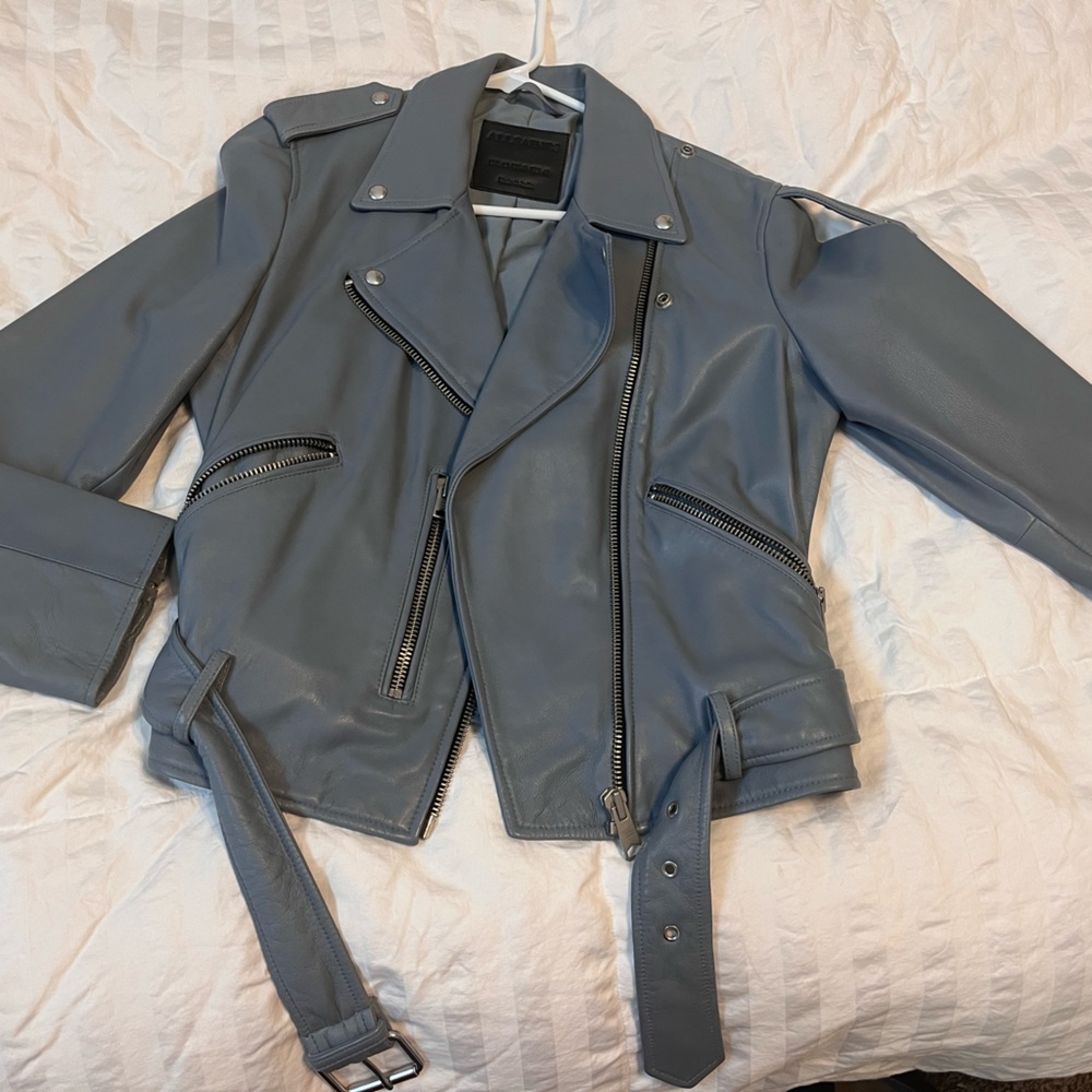 All saints leather jacket